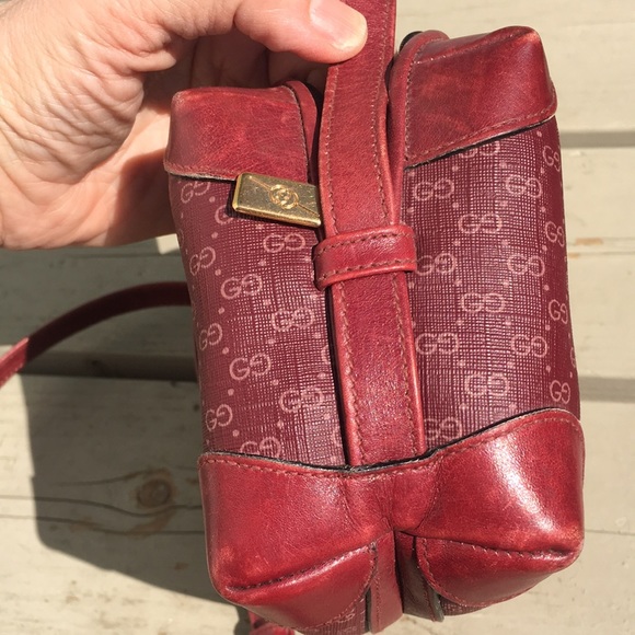 GUCCI red crossbody handbag monogram - Picture 15 of 16
